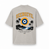 Beach Heavyweight Vintage Washed Frayed Tee