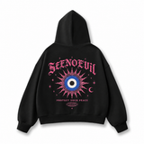 Peacekeeper Fleeced Full-Zip Boxy Hoodie - Black