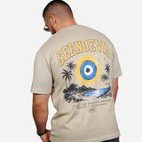 Beach Heavyweight Vintage Washed Frayed Tee