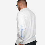 Stay Focused Oversized Unisex Long Sleeve T-Shirt - White
