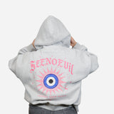Peacekeeper Fleeced Full-Zip Boxy Hoodie - Grey