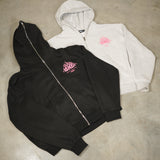 Peacekeeper Fleeced Full-Zip Boxy Hoodie - Grey