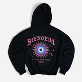 Peacekeeper Fleeced Full-Zip Boxy Hoodie - Black