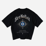 Clear Vision Classic Loose Boxy Tee - Black
