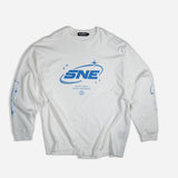 Stay Focused Oversized Unisex Long Sleeve T-Shirt - White