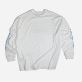 Stay Focused Oversized Unisex Long Sleeve T-Shirt - White